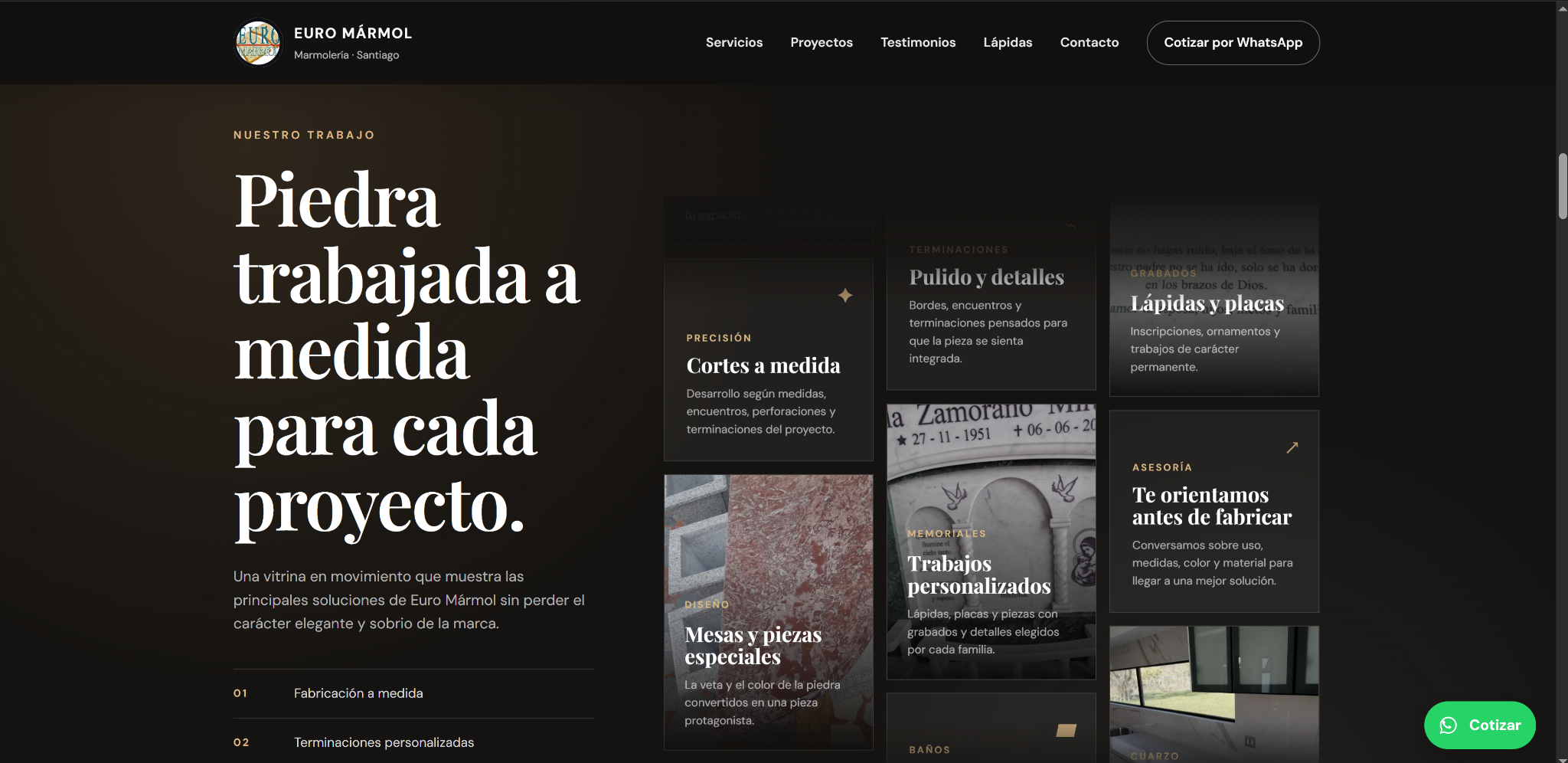 Sitio web de Euro Mármol