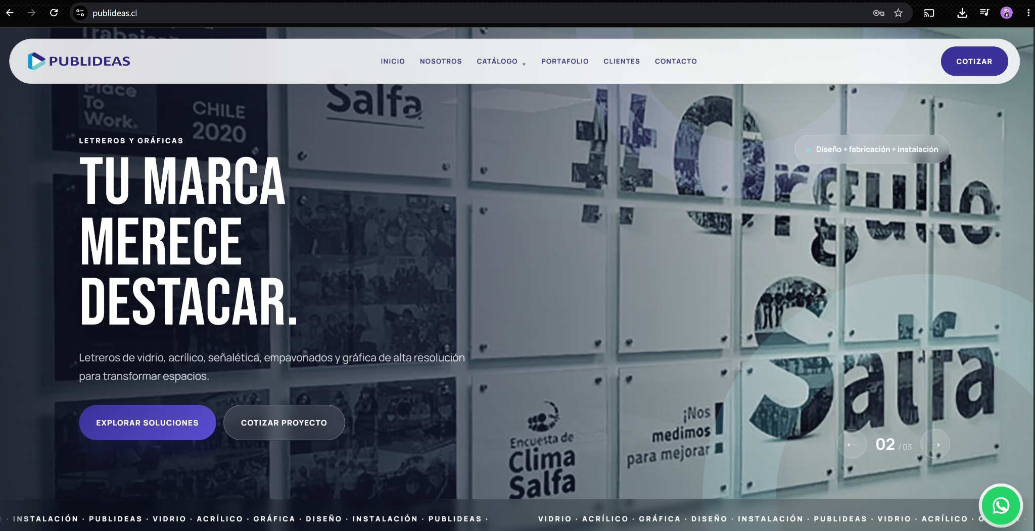 Sitio web de Publideas